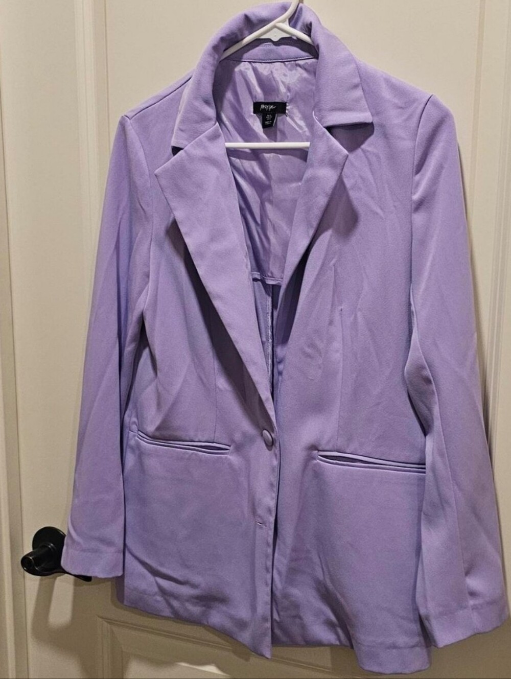 Nasty Gal Lavender Single-Button Blazer
